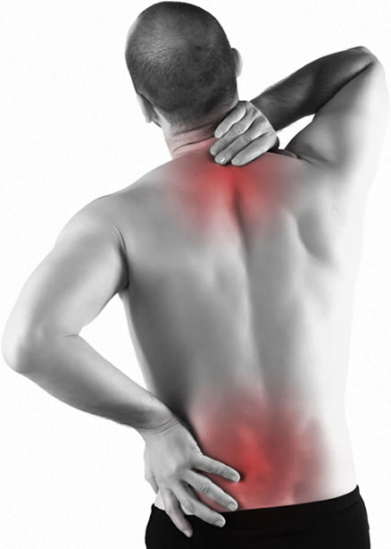 man suffering from neck-pain and back-pain and in need of chiropractic help